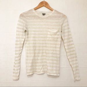 Aerie Long-sleeve Striped Pocket Tee